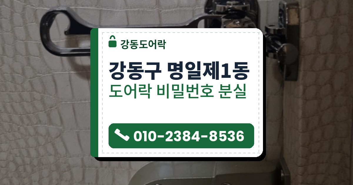 강동구 명일제1동 도어락 비밀번호 분실 — 강동도어락 안내 그림